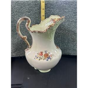Crown Devon c1920 Pitcher Floral Porcelain England